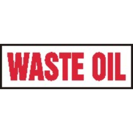ACCUFORM SAFETY LABEL WASTE OIL 4 in  X 12 in  LCHL571 LCHL571